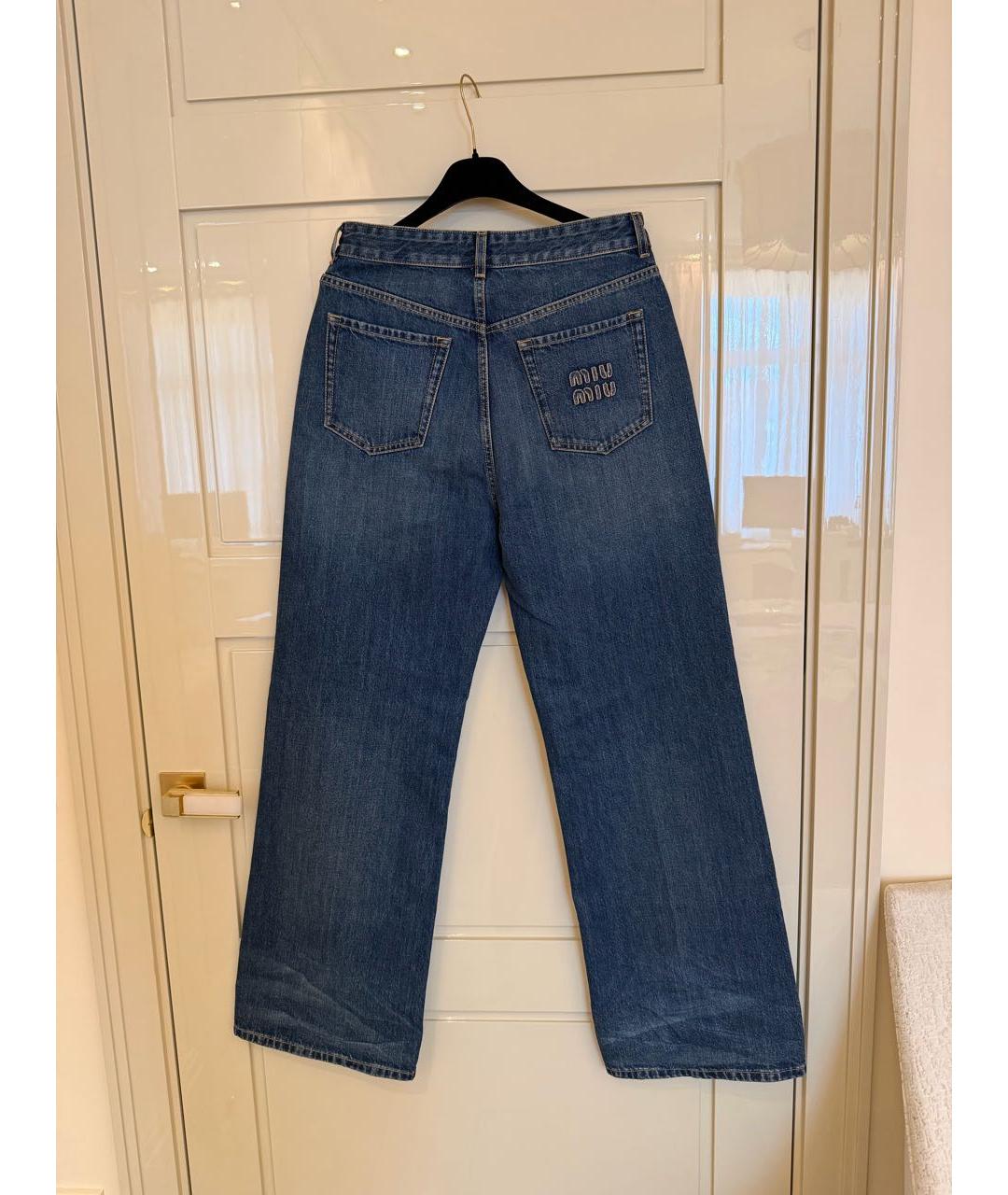 MIU MIU Синие прямые джинсы, фото 2