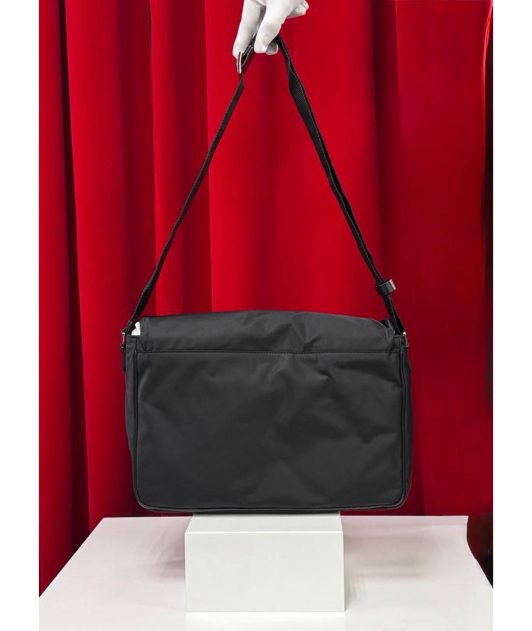 KITON Черная тканевая сумка на плечо, фото 8