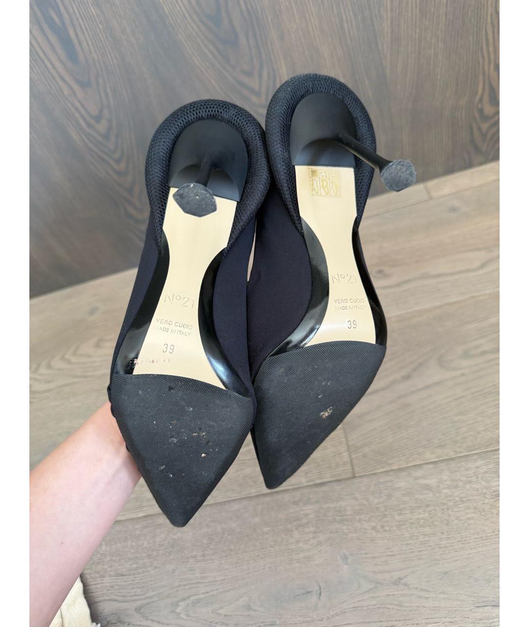 NO. 21 Черные текстильные туфли, фото 5