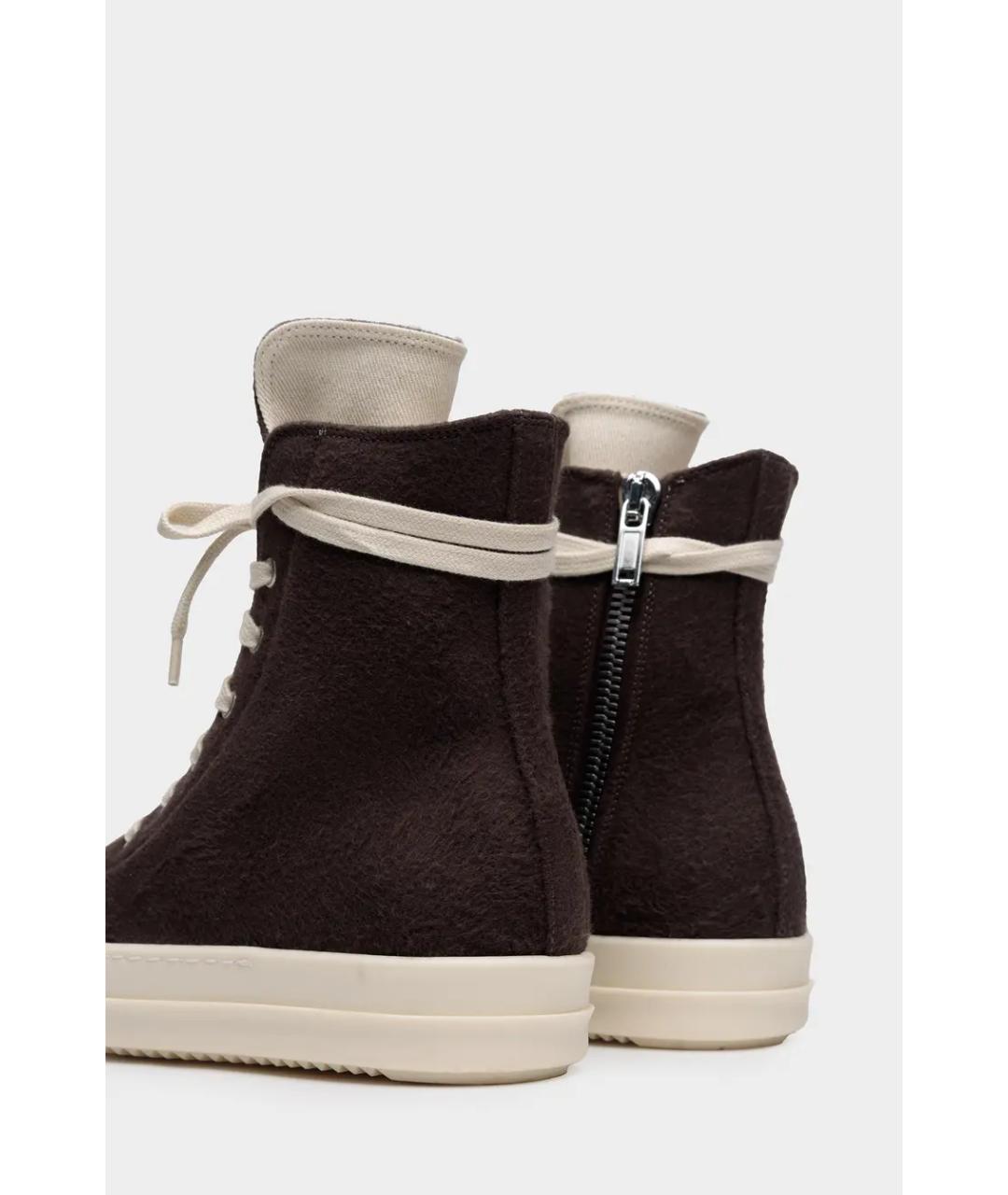 RICK OWENS Коричневые кеды, фото 9