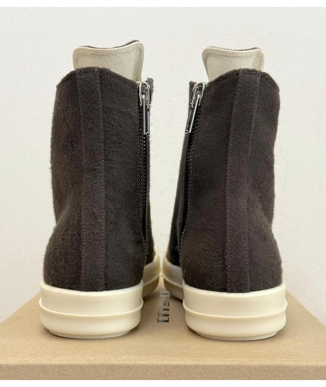 RICK OWENS Коричневые кеды, фото 6