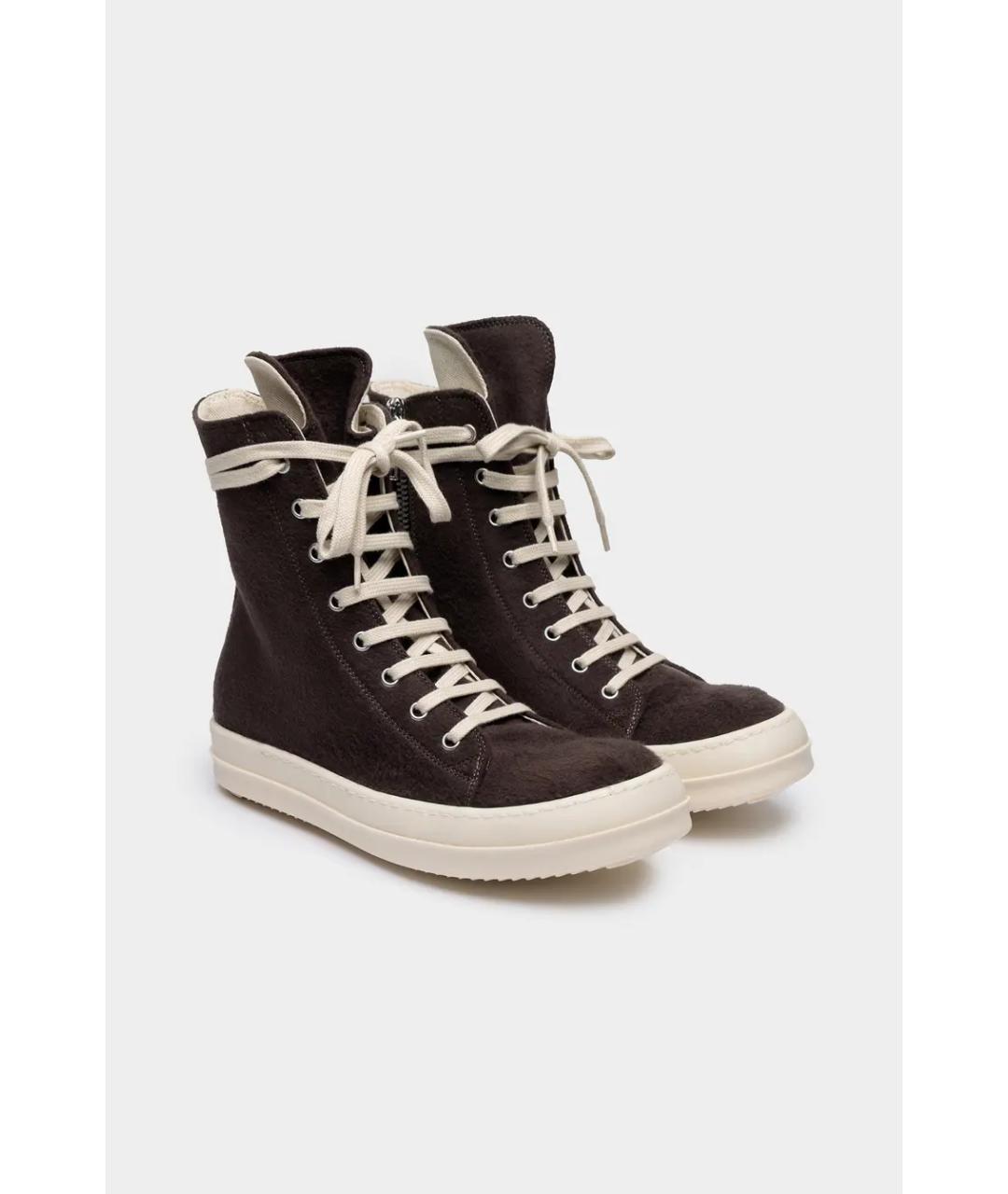 RICK OWENS Коричневые кеды, фото 7