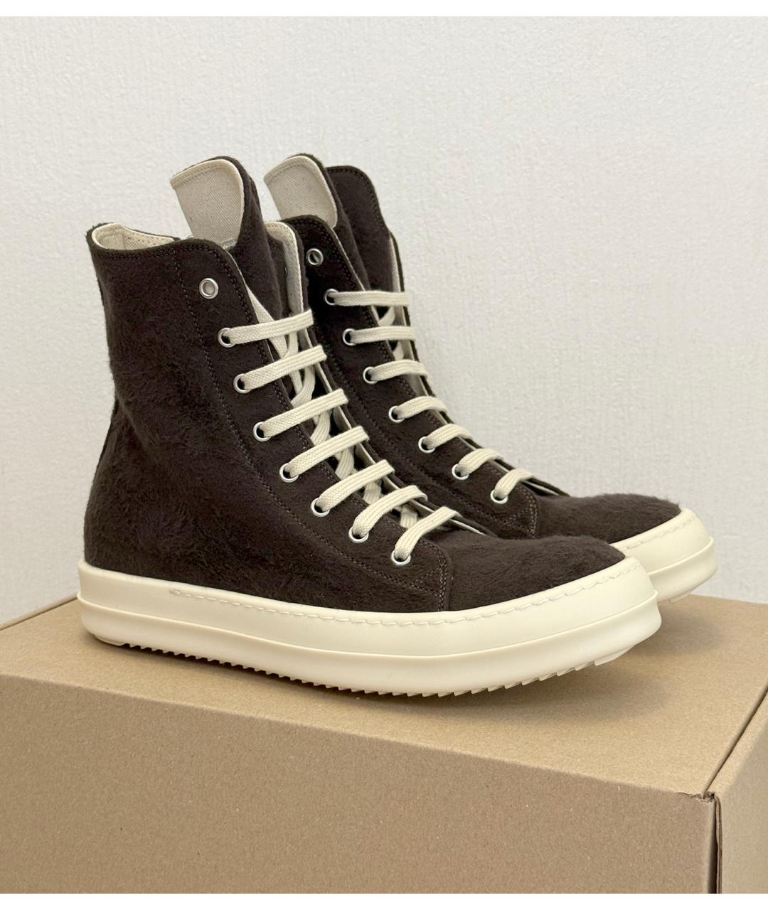 RICK OWENS Коричневые кеды, фото 2