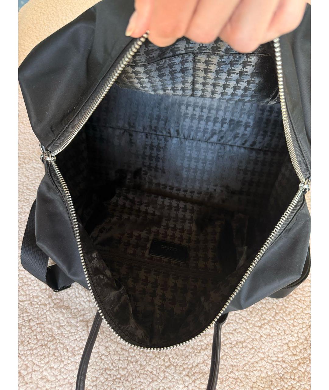 KARL LAGERFELD Черная тканевая дорожная/спортивная сумка, фото 7