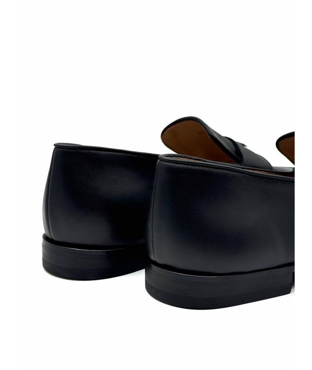 KITON Черные кожаные лоферы, фото 4