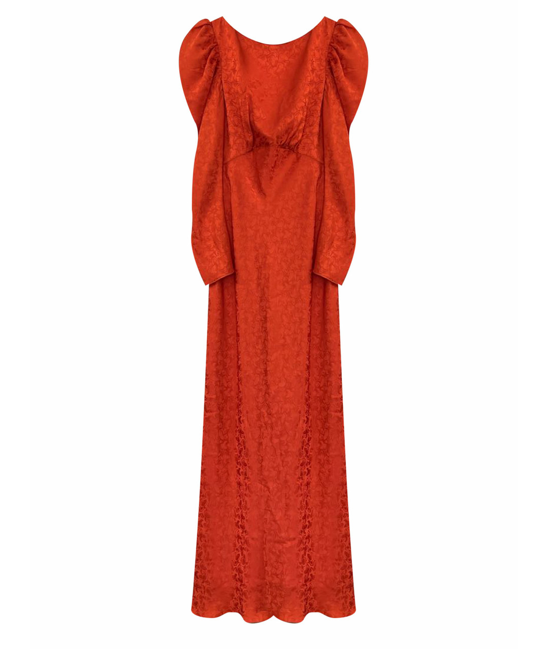 SALONI Оранжевое шелковое повседневное платье, фото 1