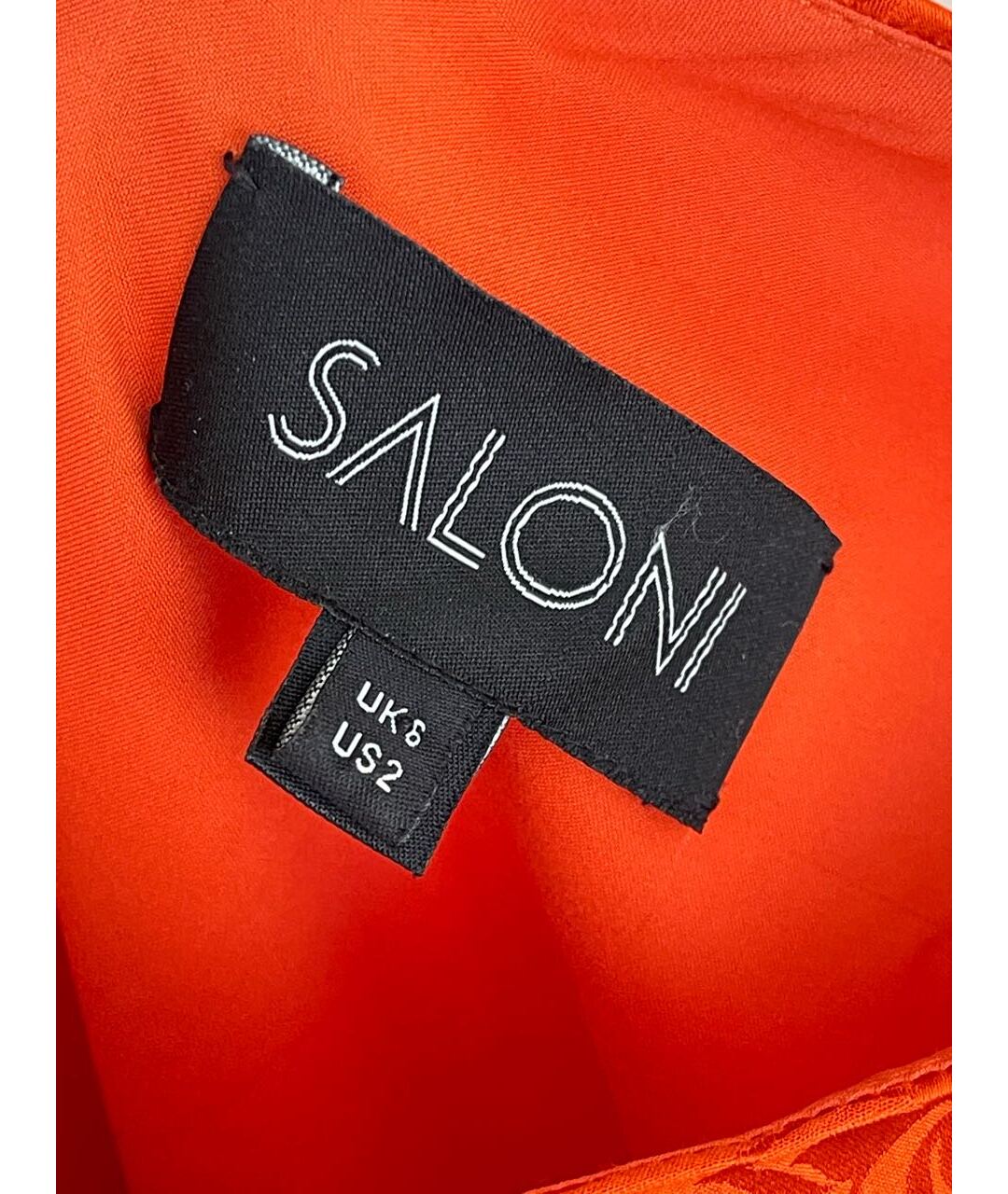 SALONI Оранжевое шелковое повседневное платье, фото 4