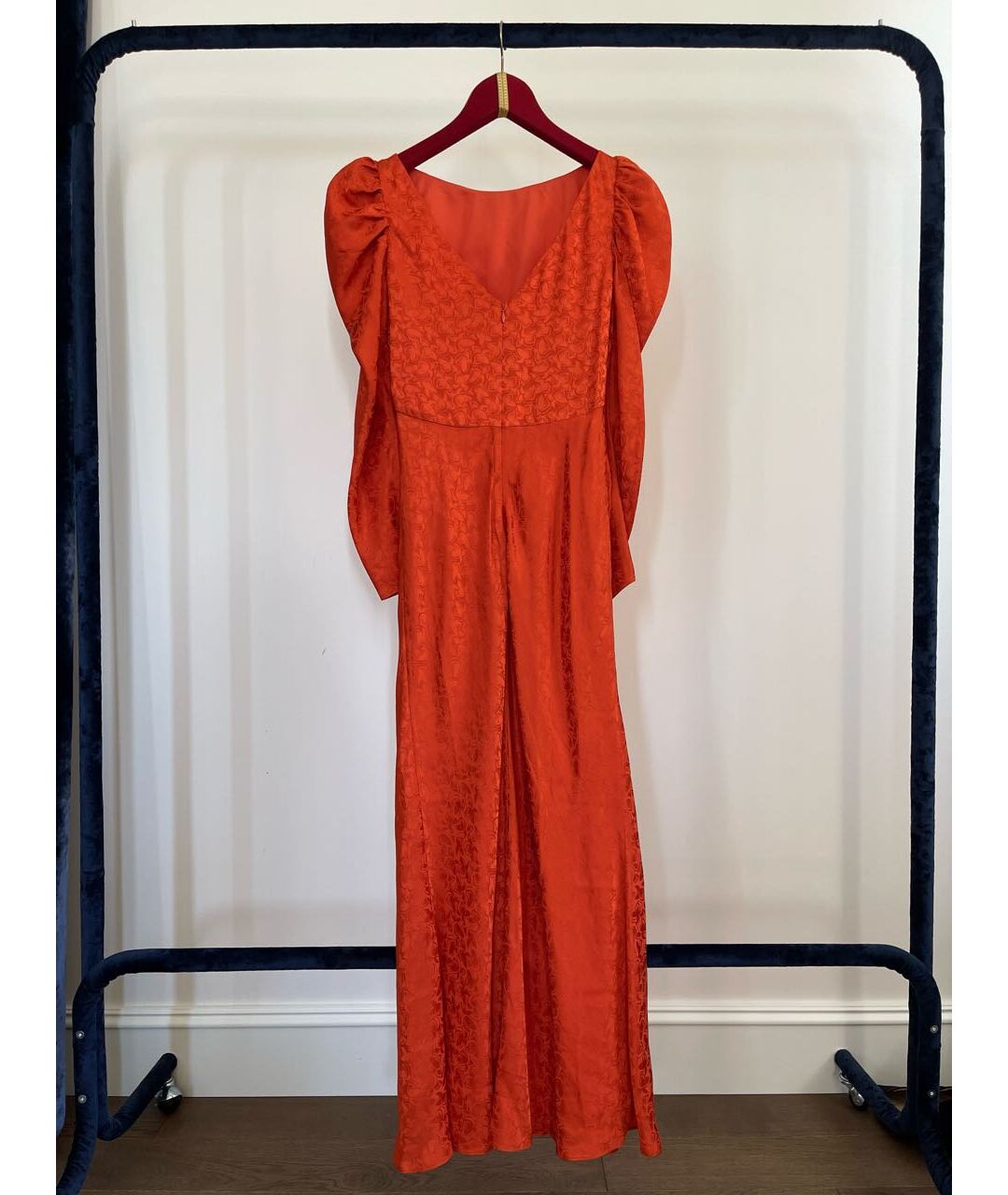 SALONI Оранжевое шелковое повседневное платье, фото 2