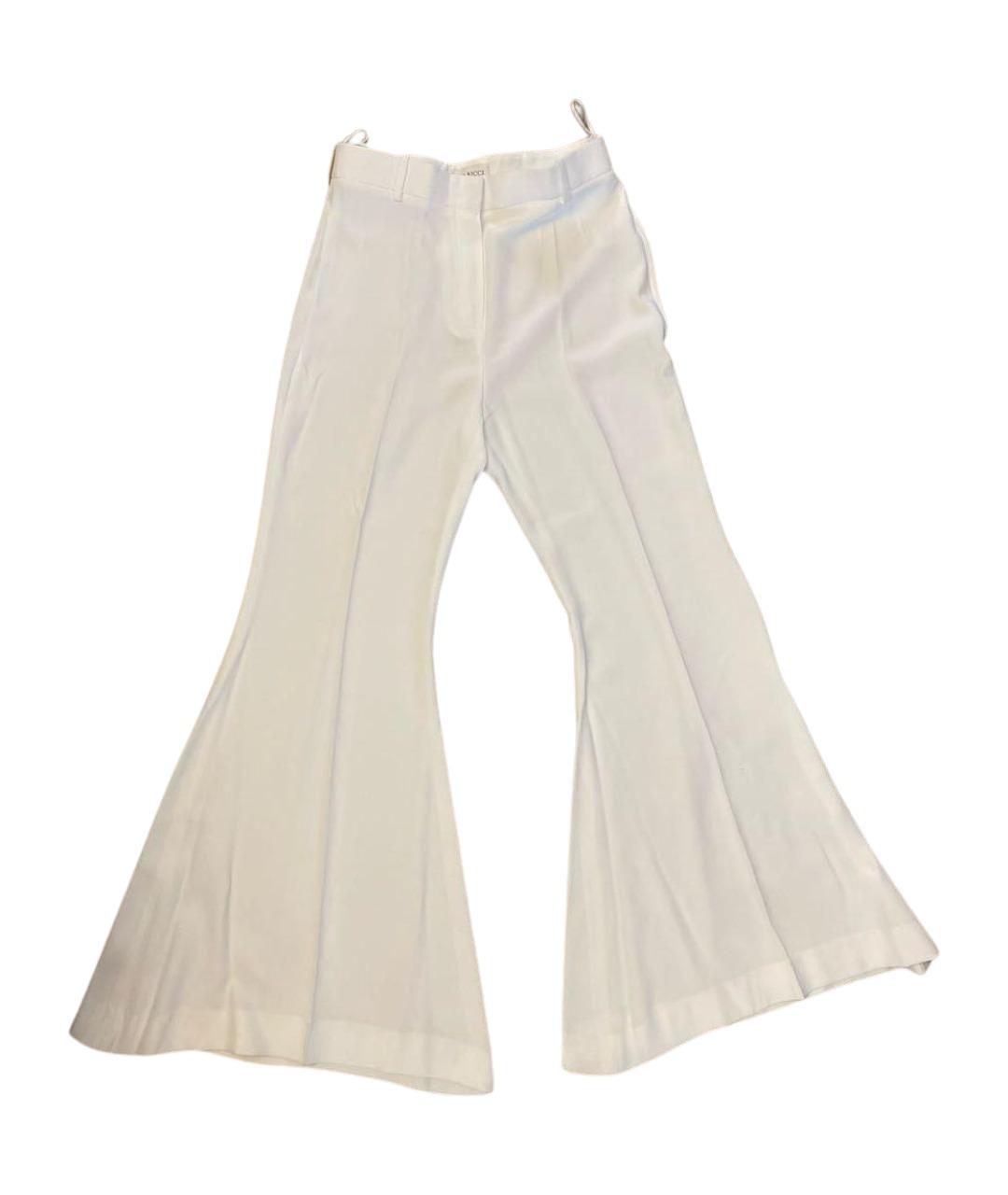 NINA RICCI Белые вискозные брюки широкие, фото 6