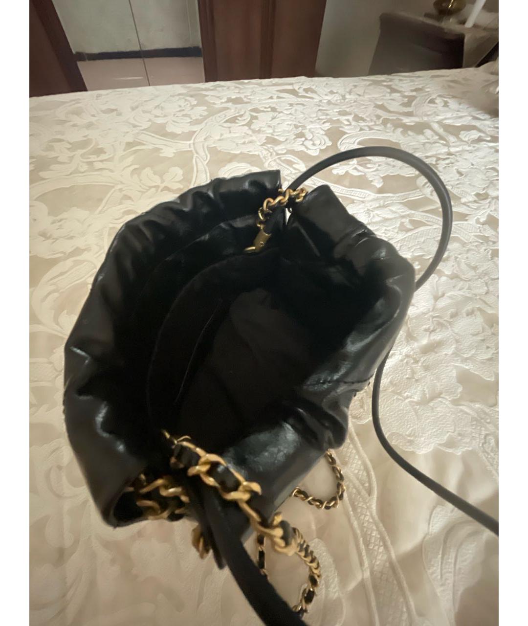 CHANEL Черная кожаная сумка через плечо, фото 4