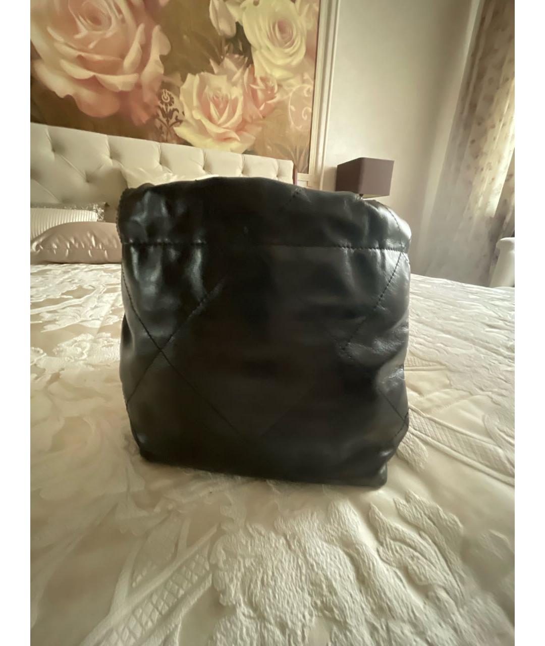 CHANEL Черная кожаная сумка через плечо, фото 3