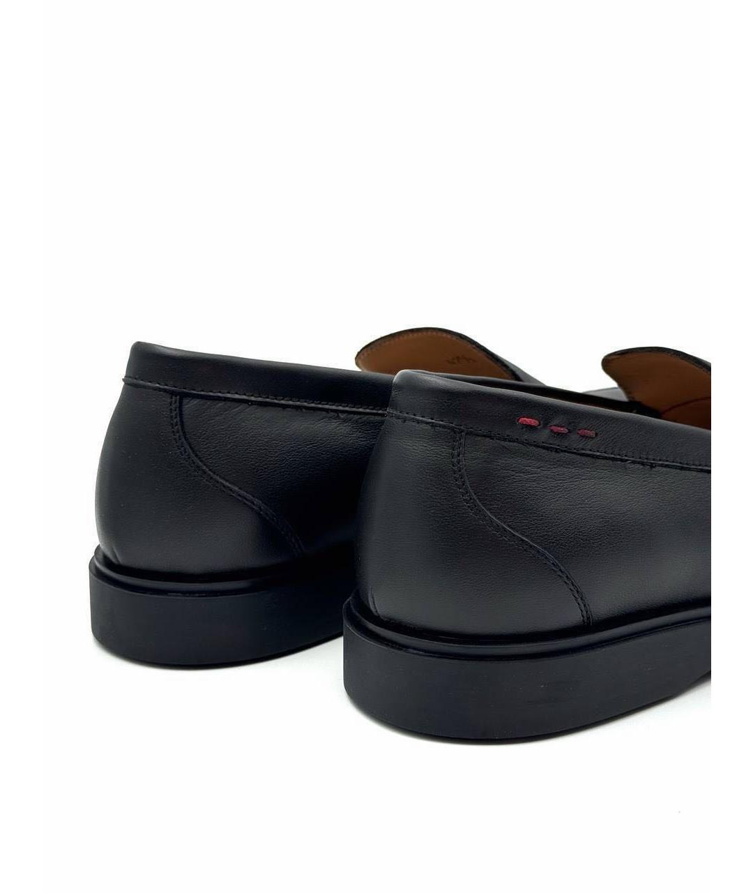 KITON Черные кожаные лоферы, фото 4