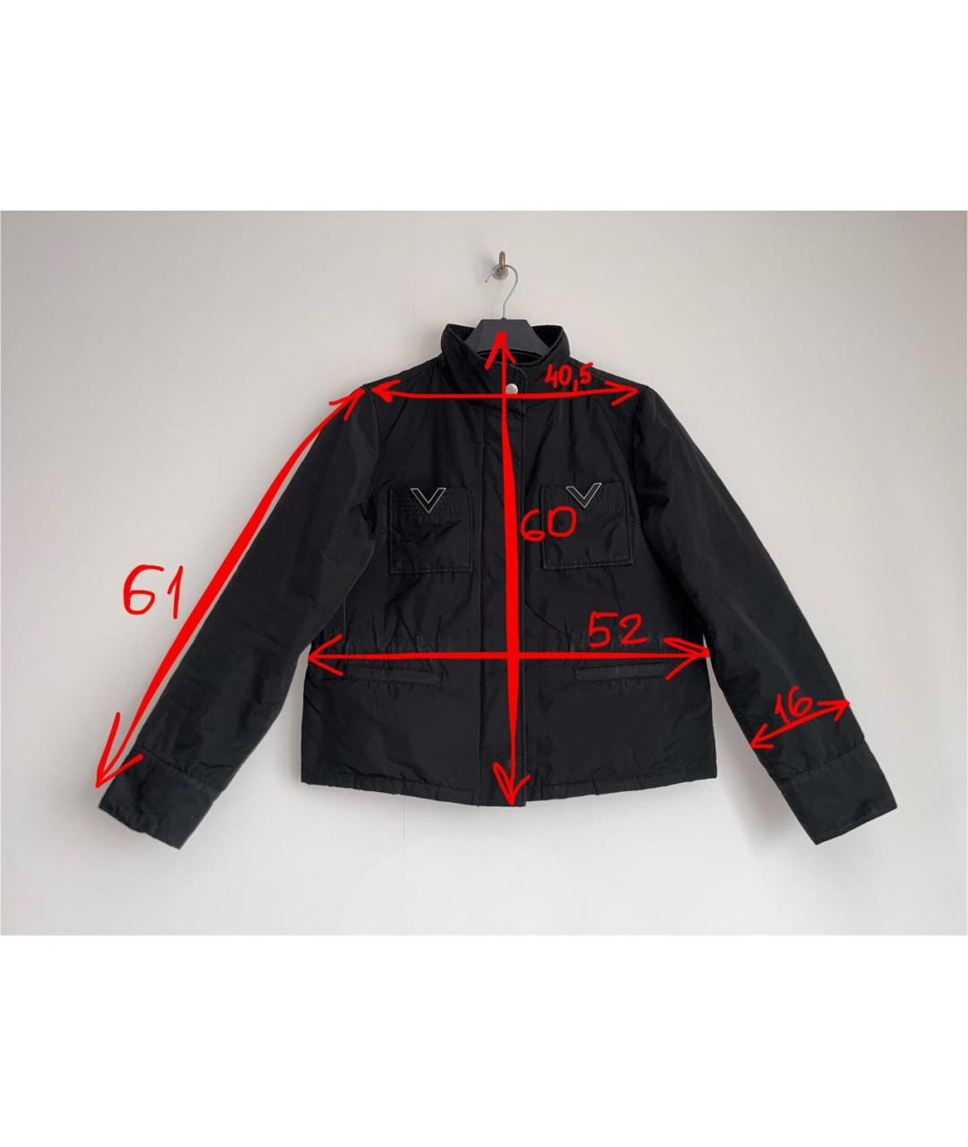 RED VALENTINO Черная полиэстеровая куртка, фото 7