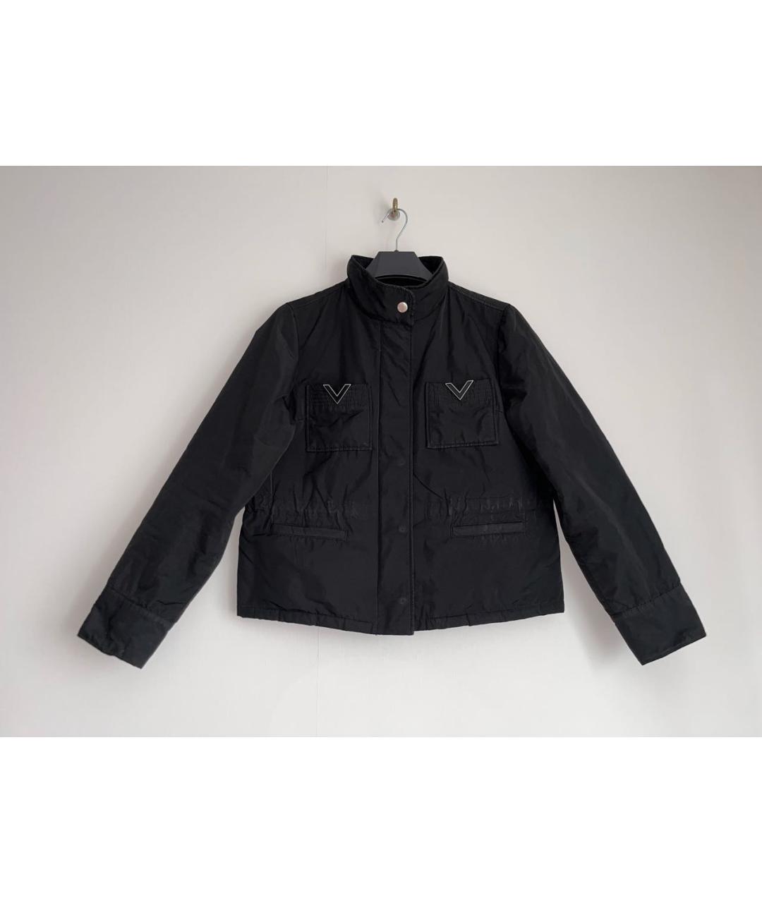 RED VALENTINO Черная полиэстеровая куртка, фото 8