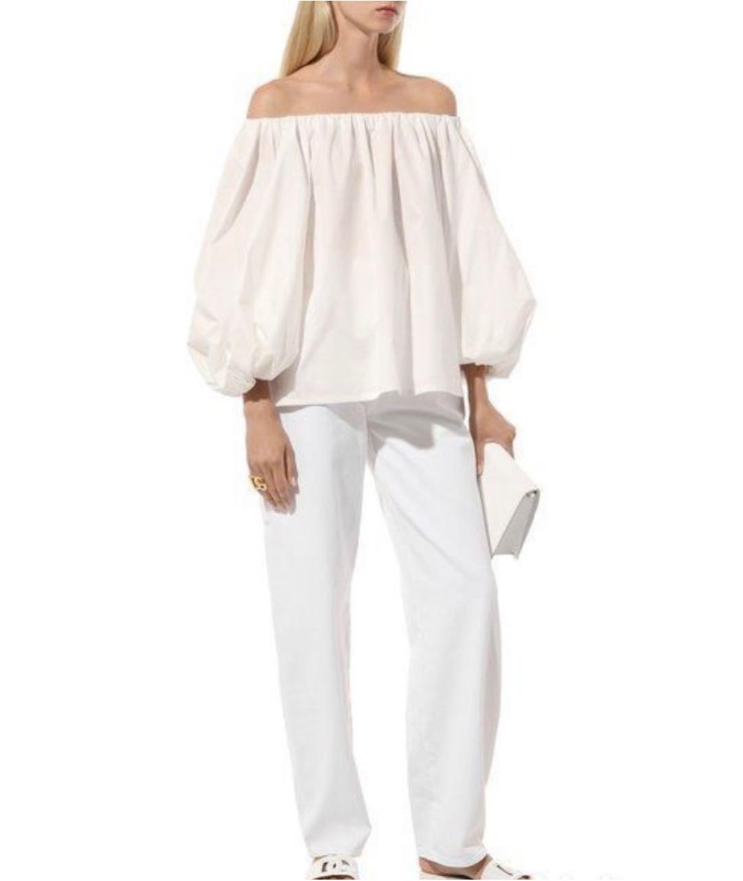 MAX MARA STUDIO Белая полиэстеровая блузы, фото 8