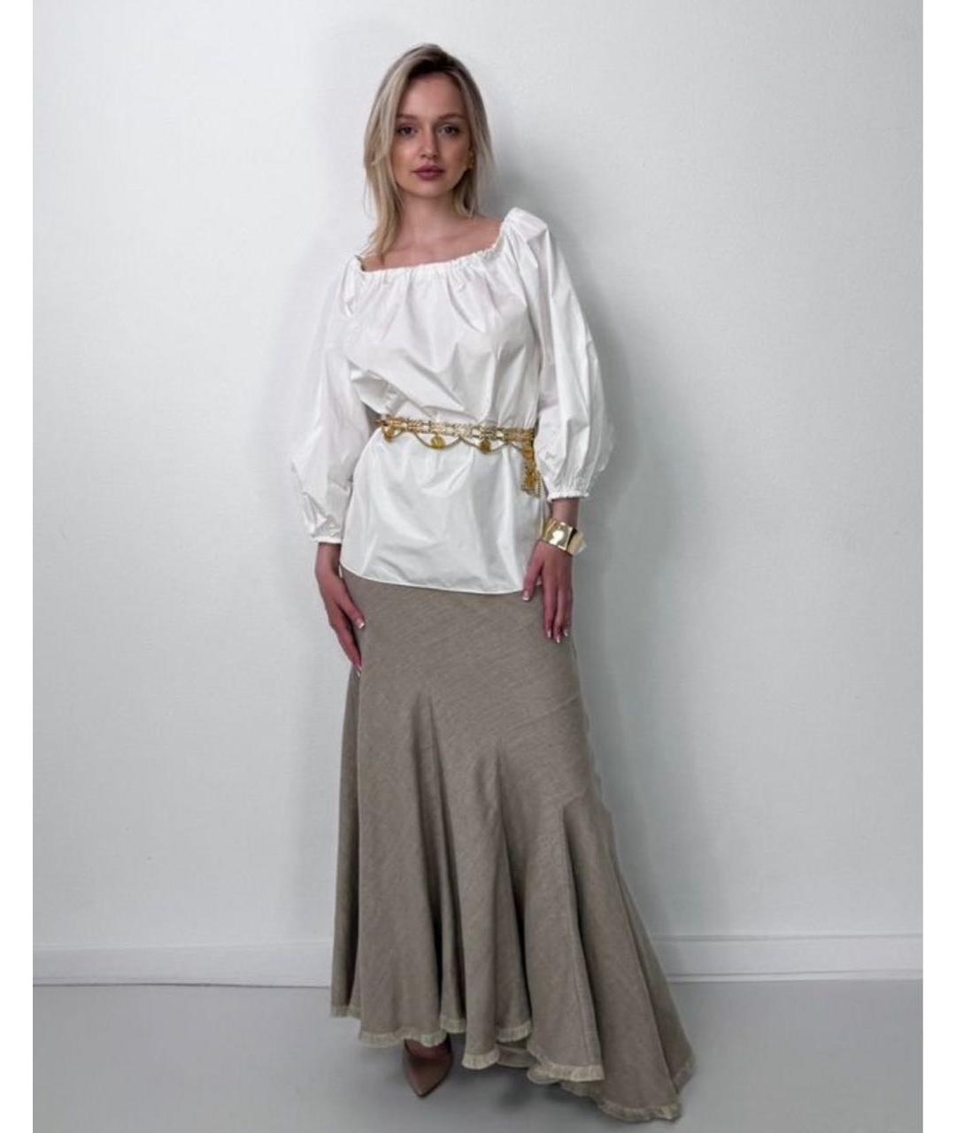 MAX MARA STUDIO Белая полиэстеровая блузы, фото 7