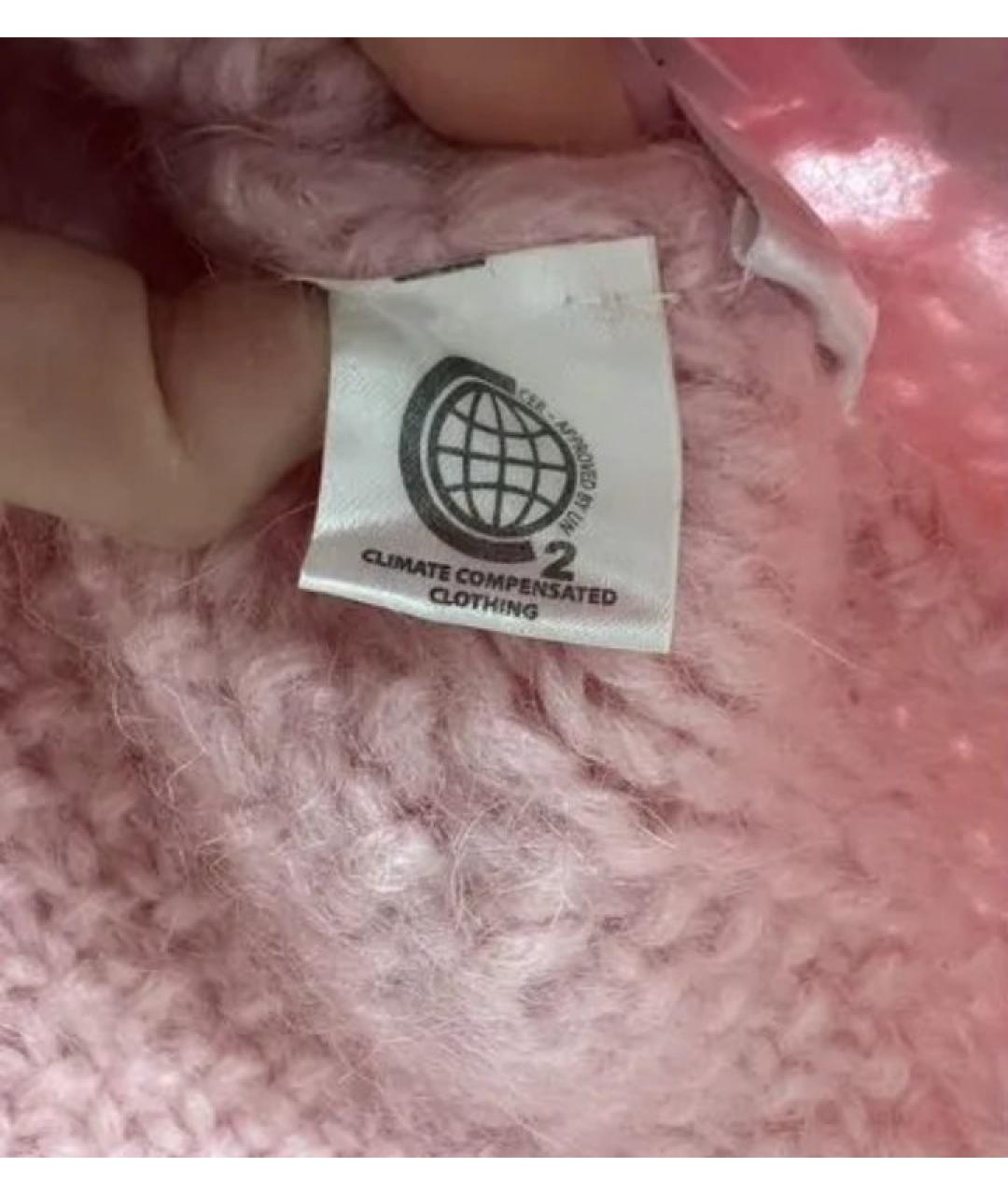 GANNI Розовый шерстяной джемпер / свитер, фото 5