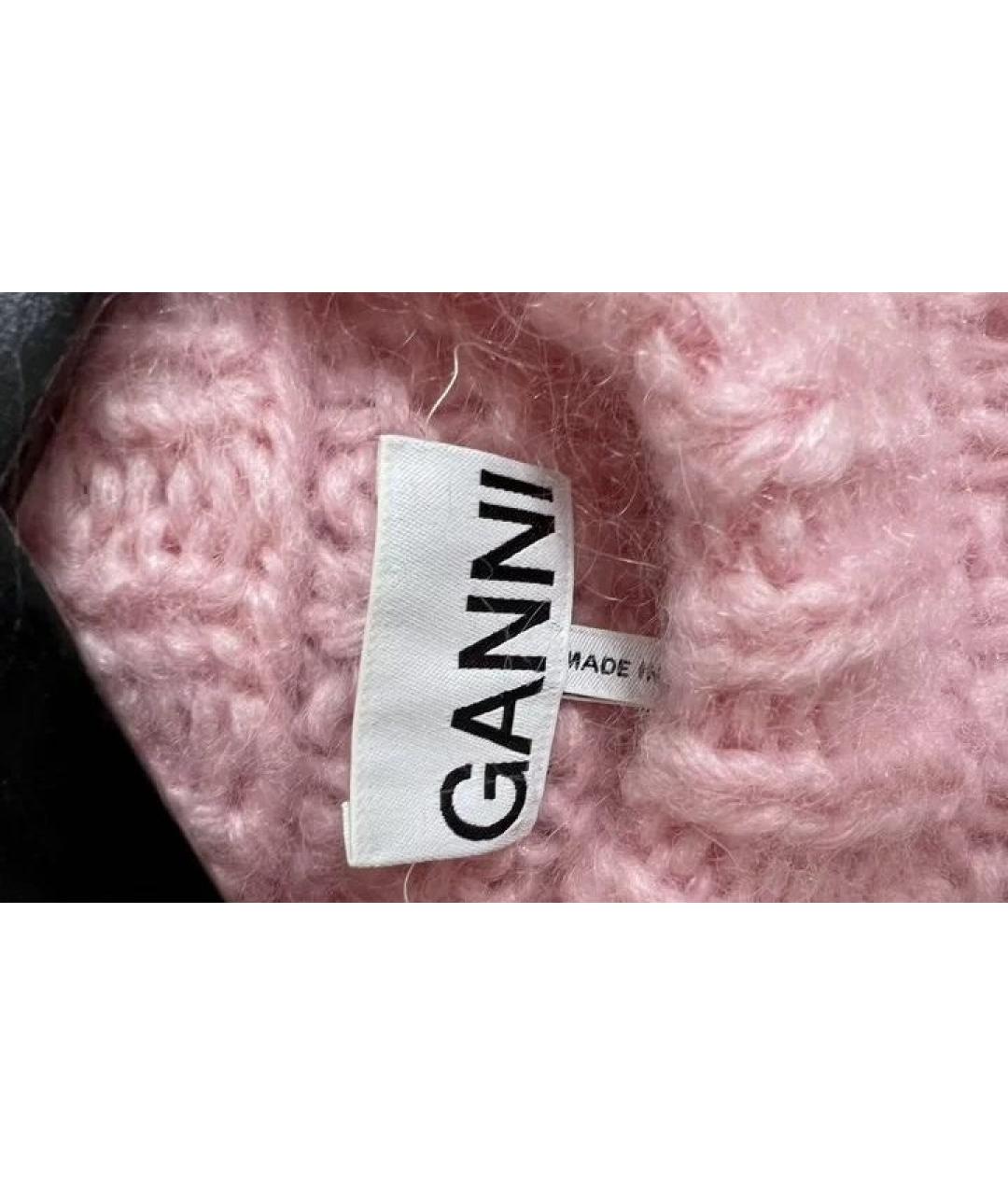 GANNI Розовый шерстяной джемпер / свитер, фото 7