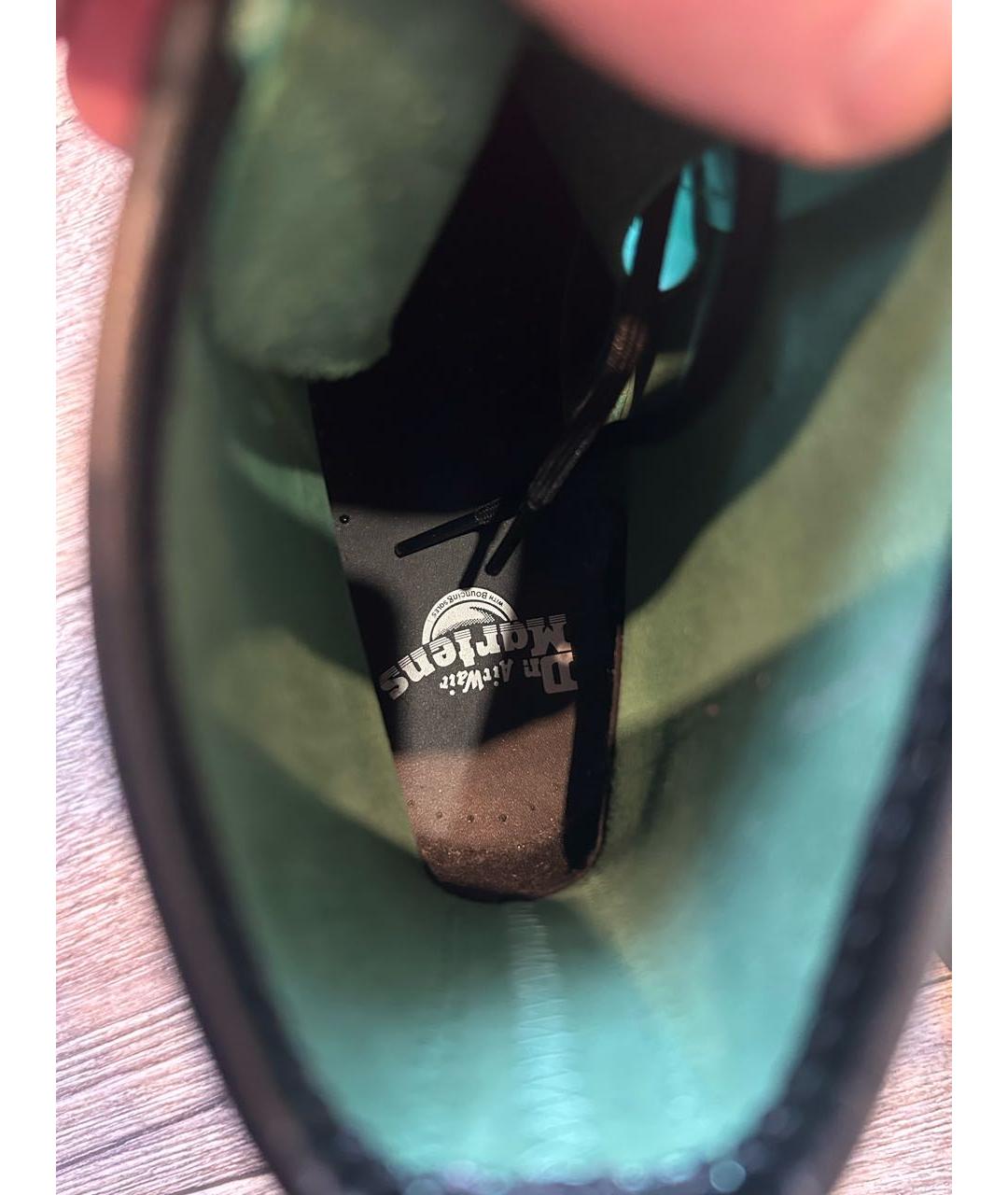 DR. MARTENS Бирюзовые кожаные ботинки, фото 3