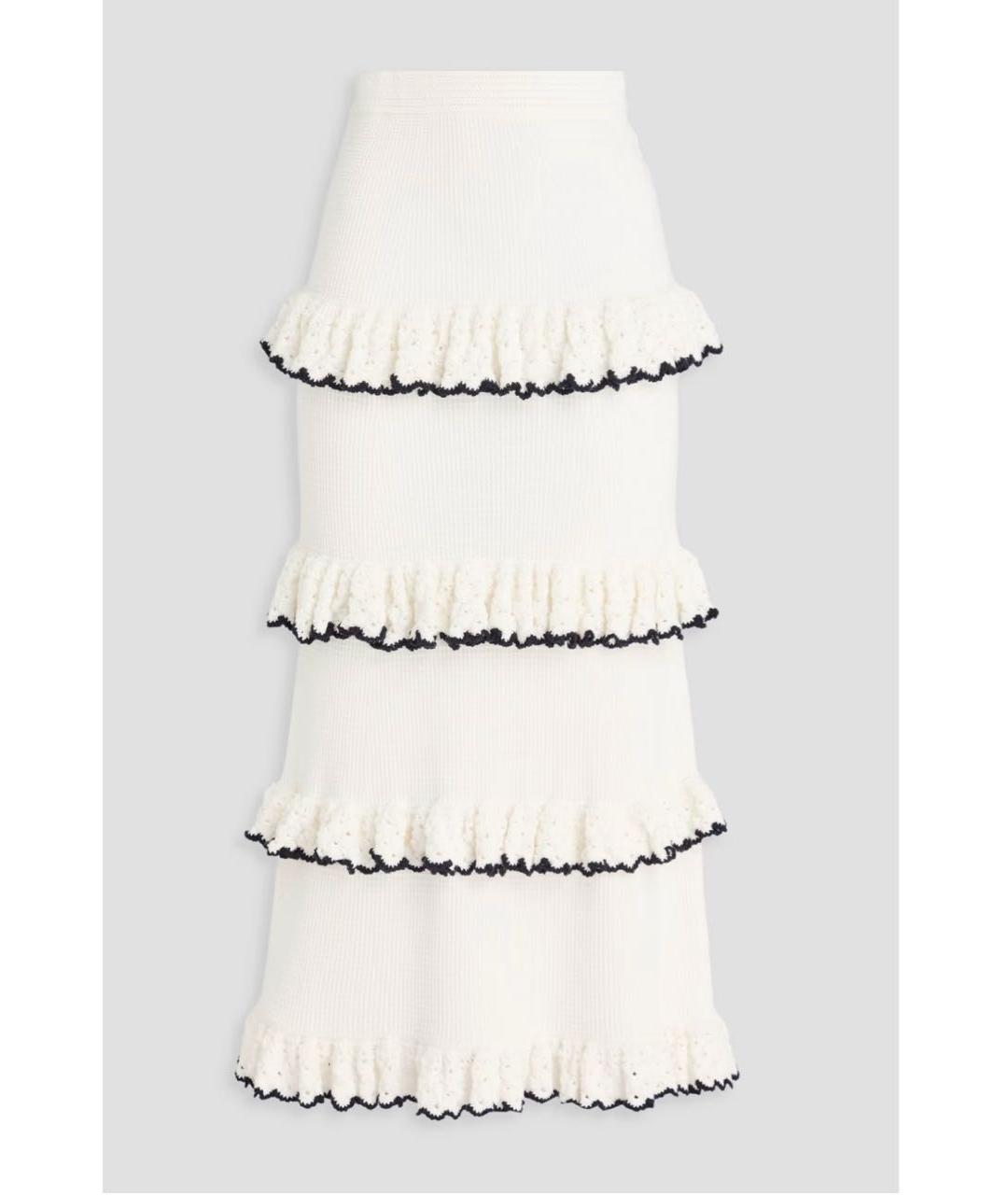 ZIMMERMANN Белая хлопковая юбка миди, фото 9