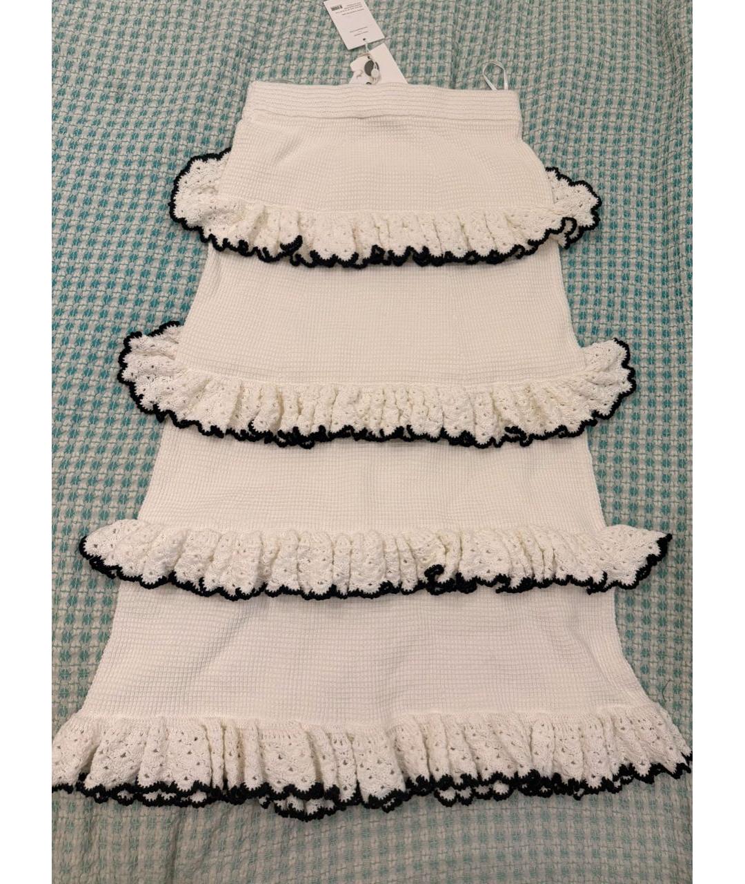 ZIMMERMANN Белая хлопковая юбка миди, фото 2