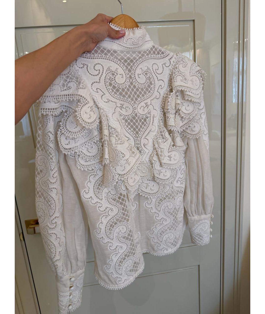 ZIMMERMANN Белая блузы, фото 4