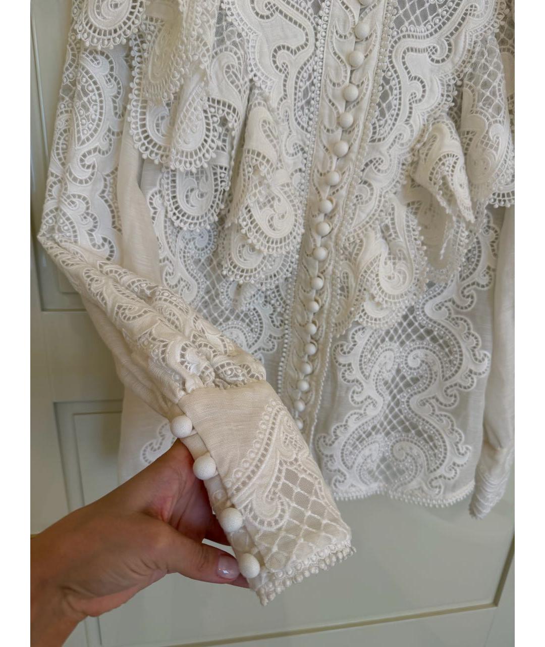 ZIMMERMANN Белая блузы, фото 2