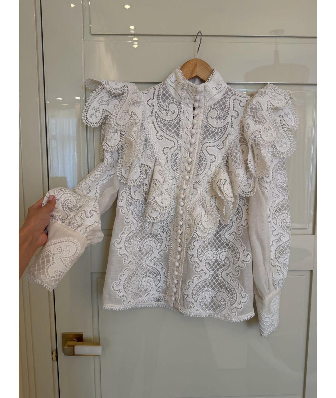 ZIMMERMANN Белая блузы, фото 3