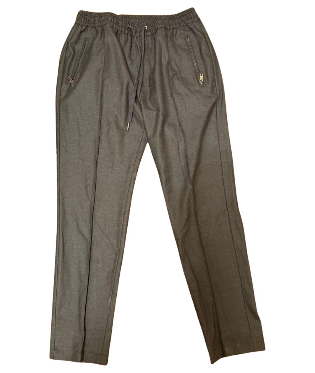 DOLCE&GABBANA Серые шерстяные классические брюки, фото 1