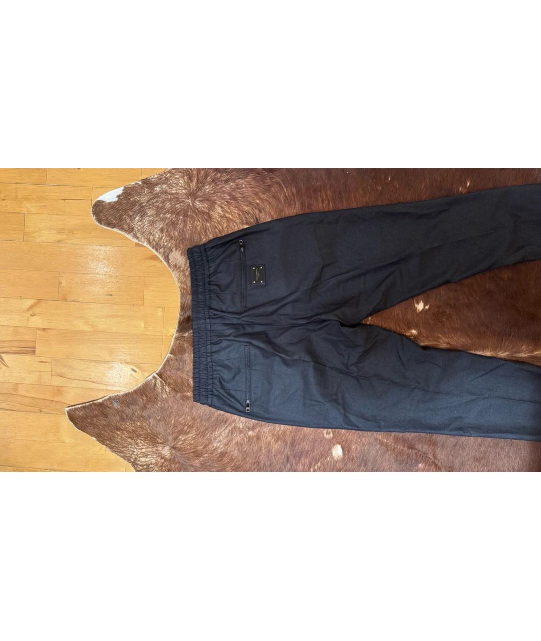 DOLCE&GABBANA Серые шерстяные классические брюки, фото 2