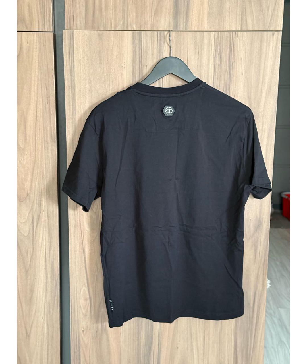 PHILIPP PLEIN Черная хлопковая футболка, фото 2