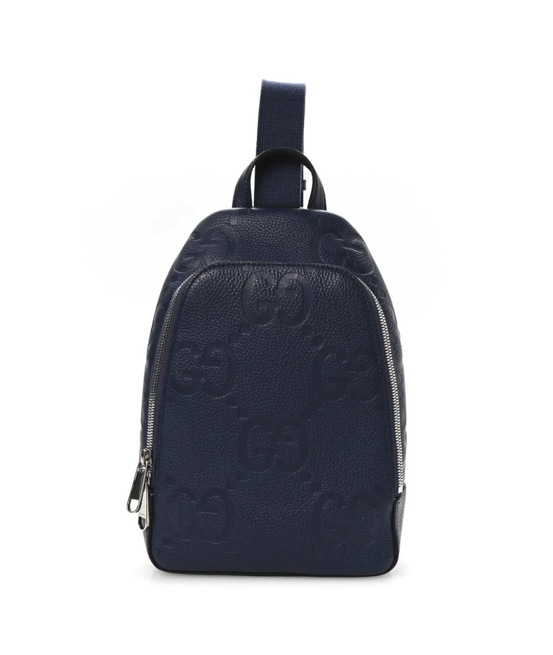 GUCCI Темно-синяя кожаная сумка на плечо, фото 6