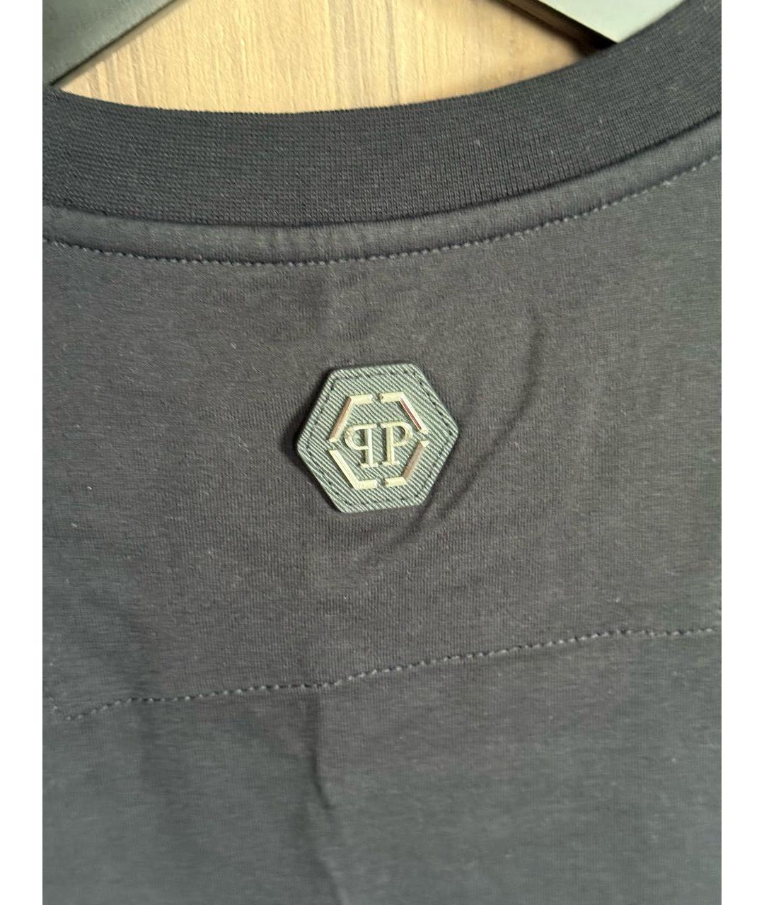 PHILIPP PLEIN Черная хлопковая футболка, фото 6