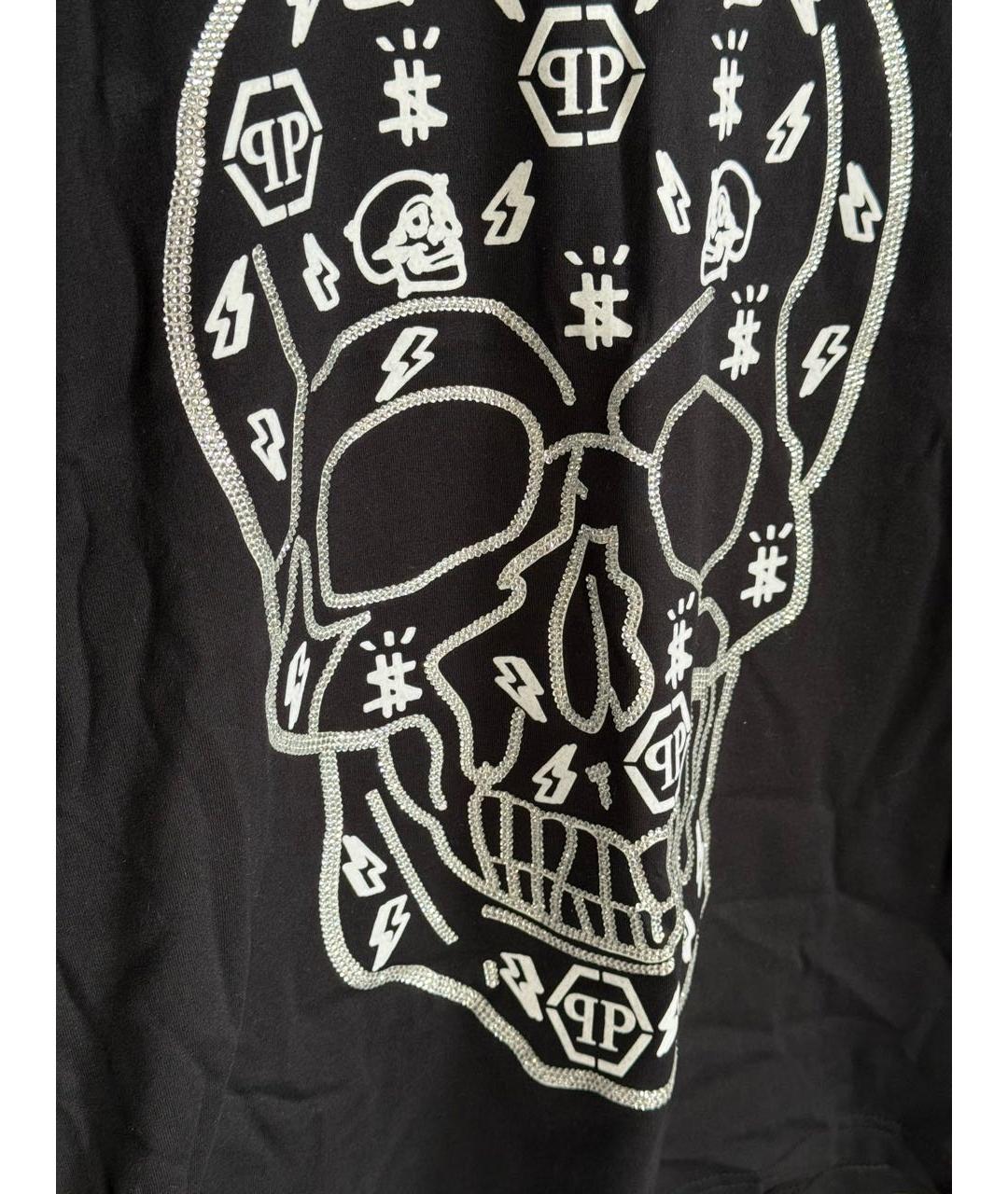 PHILIPP PLEIN Черная хлопковая футболка, фото 5