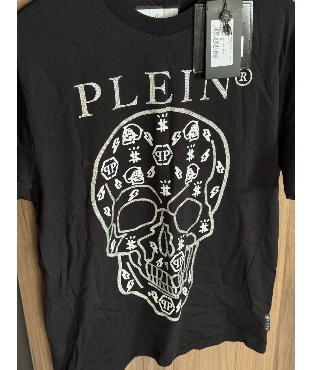 PHILIPP PLEIN Черная хлопковая футболка, фото 4