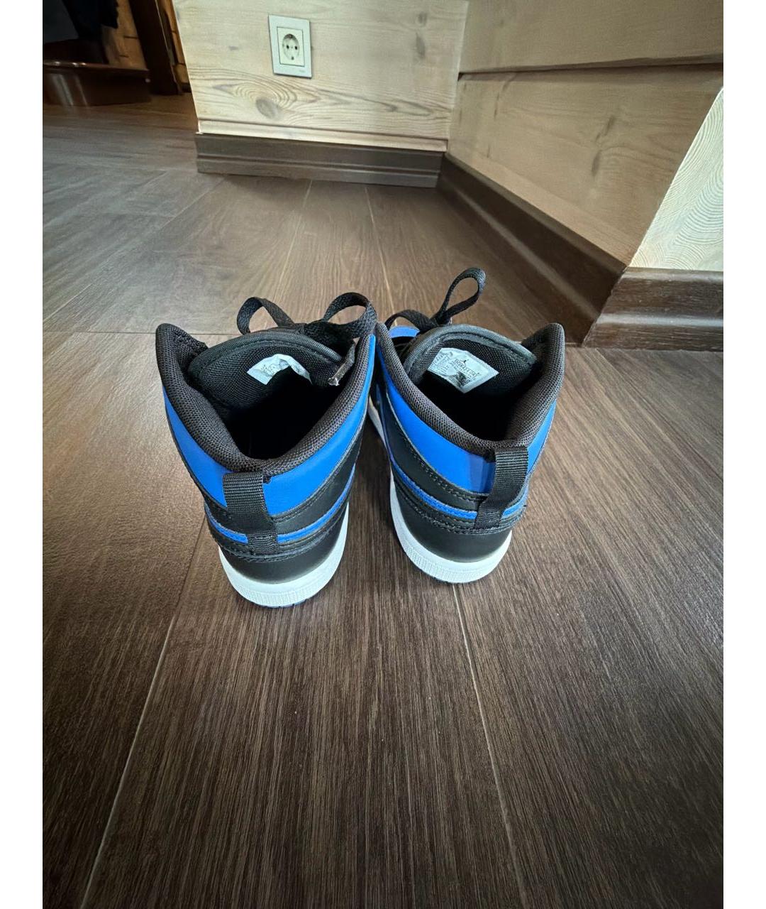 JORDAN Синие кожаные кеды, фото 4