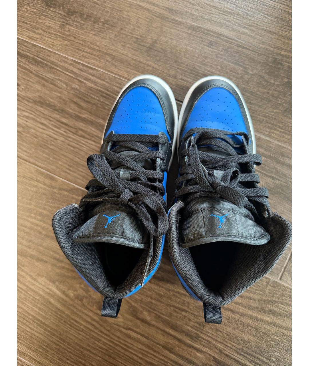 JORDAN Синие кожаные кеды, фото 3