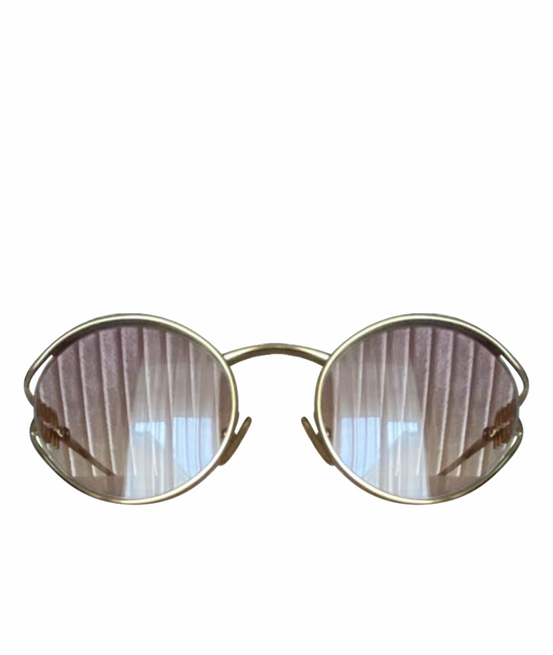 MIU MIU Розовые металлические солнцезащитные очки, фото 1