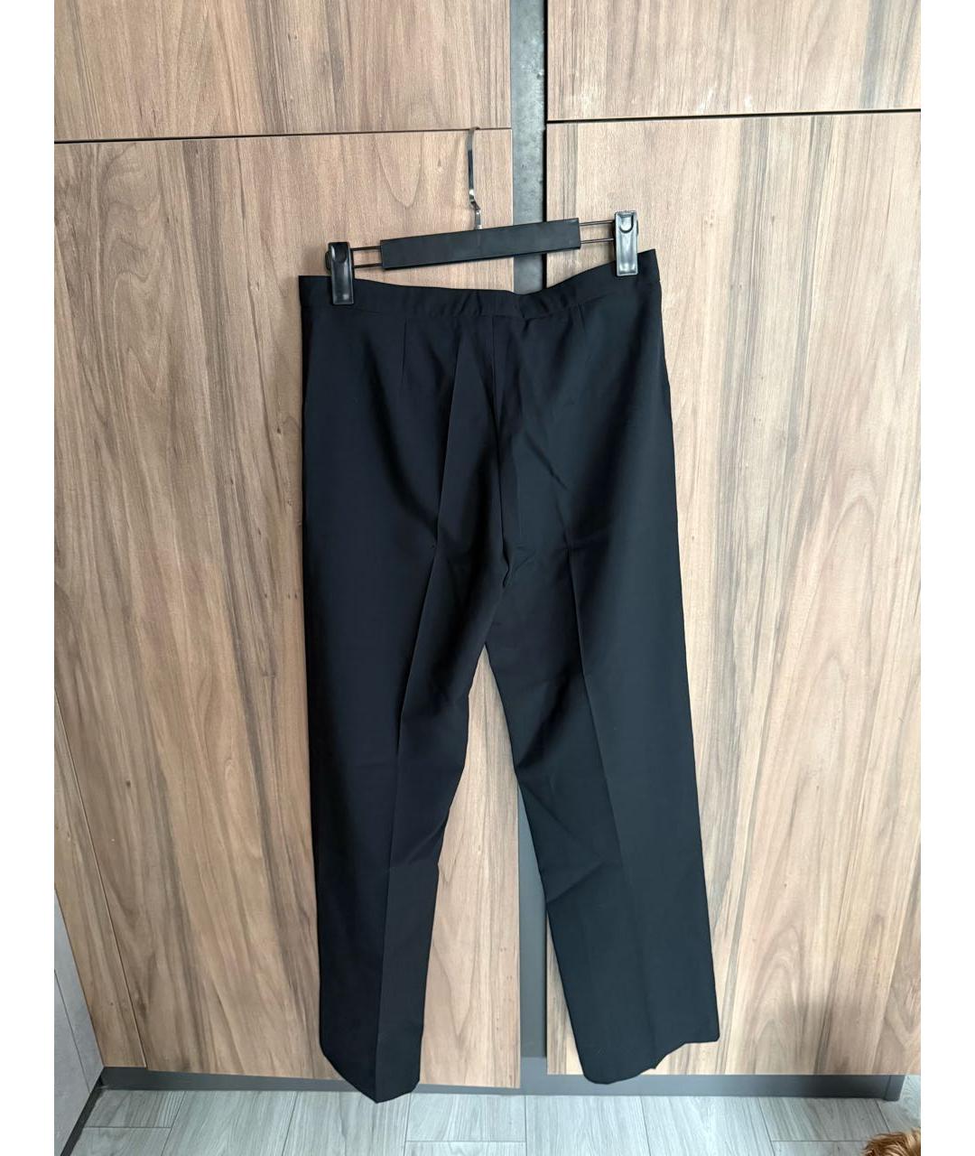 MONCLER Черные хлопковые прямые брюки, фото 2