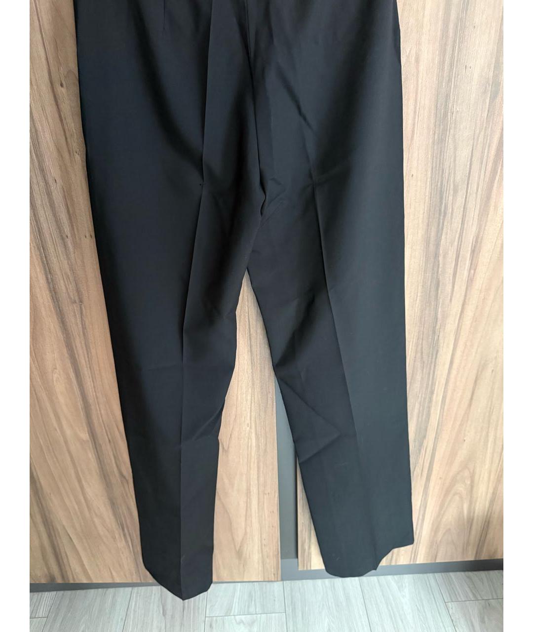 MONCLER Черные хлопковые прямые брюки, фото 4