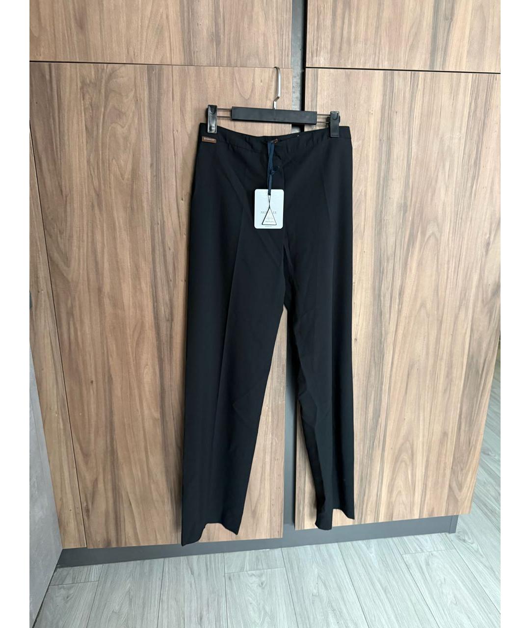 MONCLER Черные хлопковые прямые брюки, фото 7