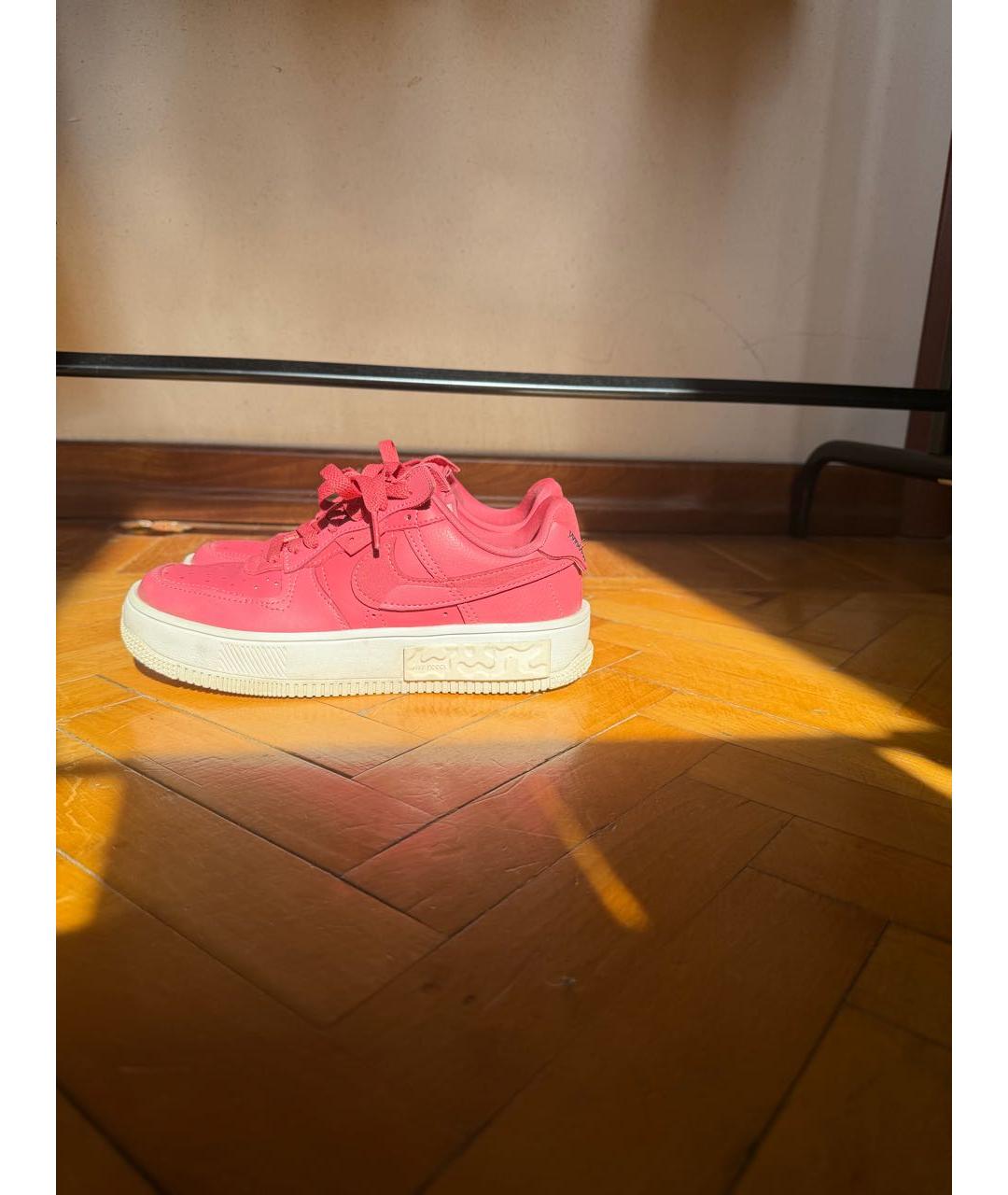 NIKE Розовые кеды из искусственной кожи, фото 5