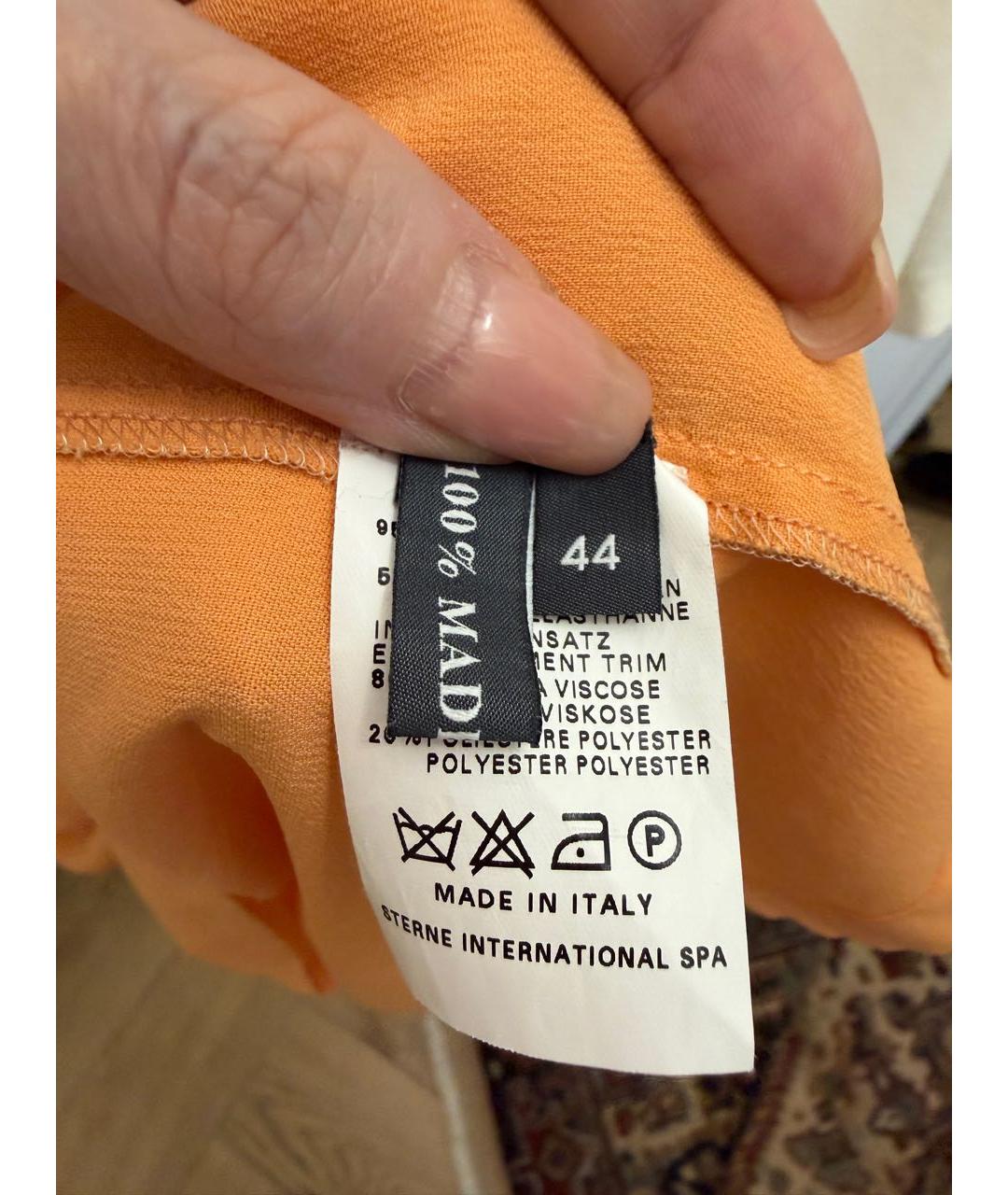 LORENA ANTONIAZZI Оранжевая вискозная блузы, фото 4