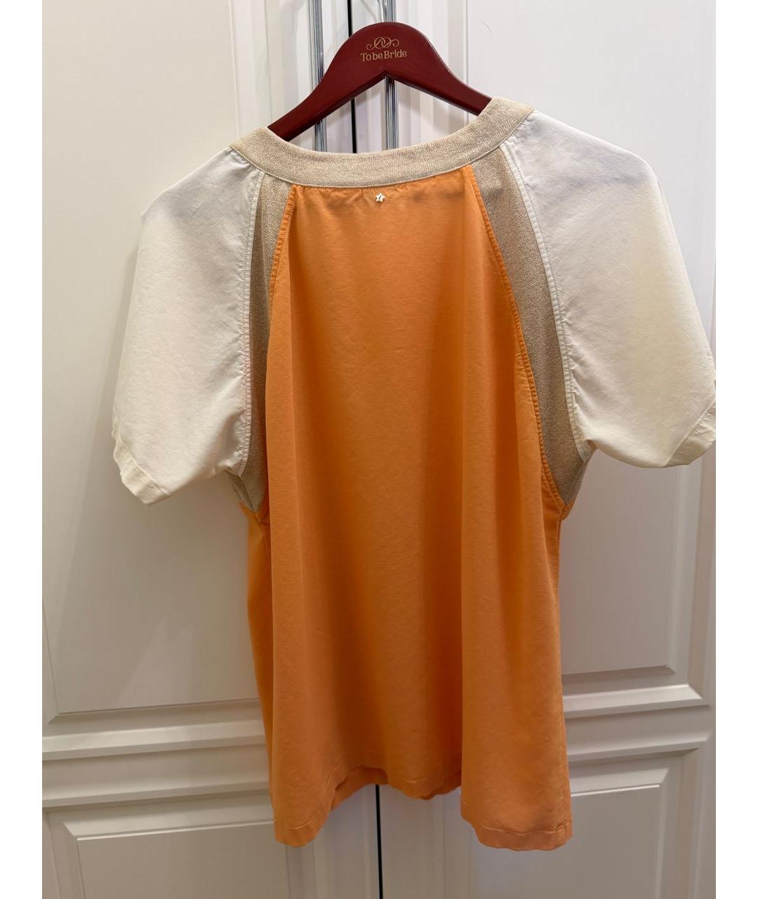 LORENA ANTONIAZZI Оранжевая вискозная блузы, фото 2