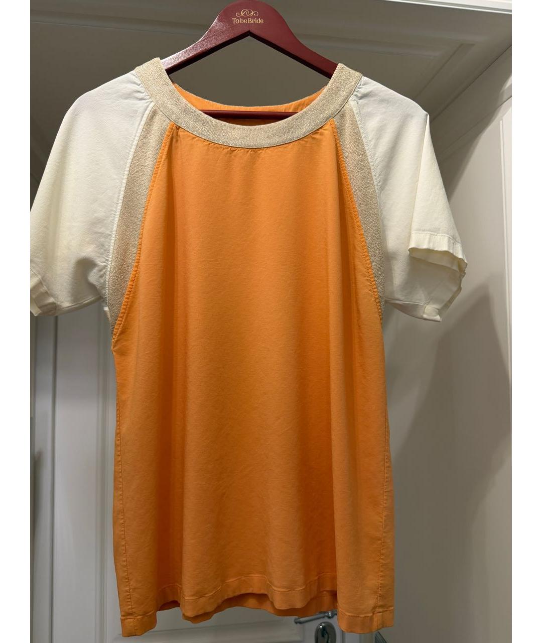 LORENA ANTONIAZZI Оранжевая вискозная блузы, фото 8