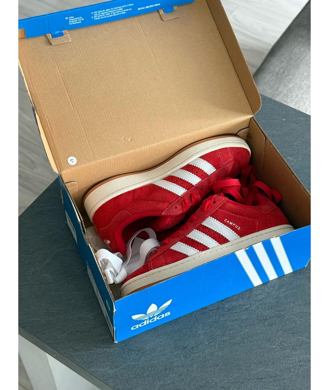 ADIDAS Красные замшевые кеды, фото 6