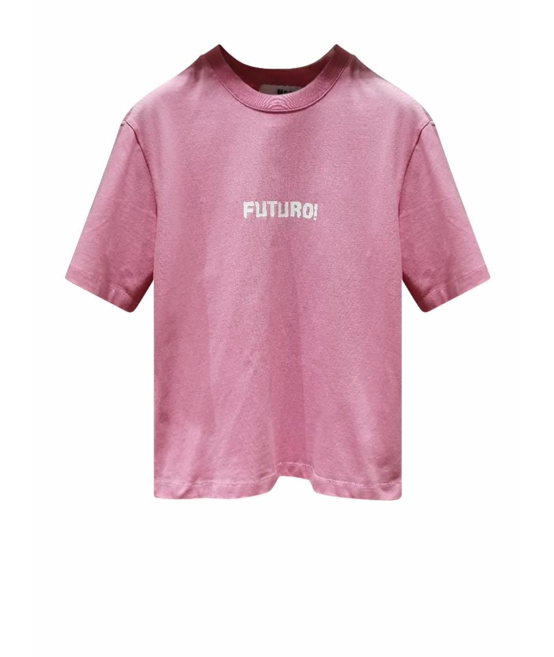 MSGM Розовая хлопковая футболка, фото 1