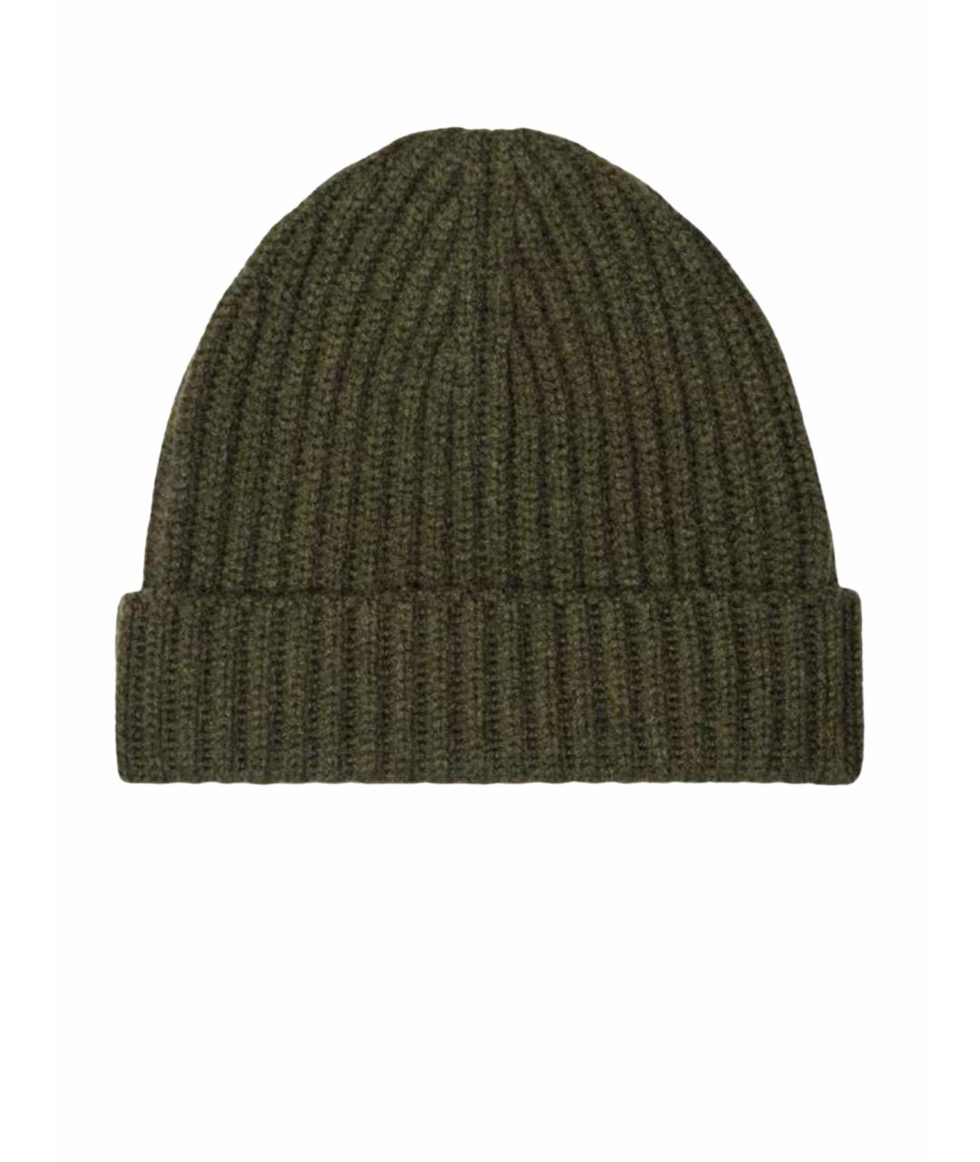 LORO PIANA Зеленая кашемировая шапка, фото 1