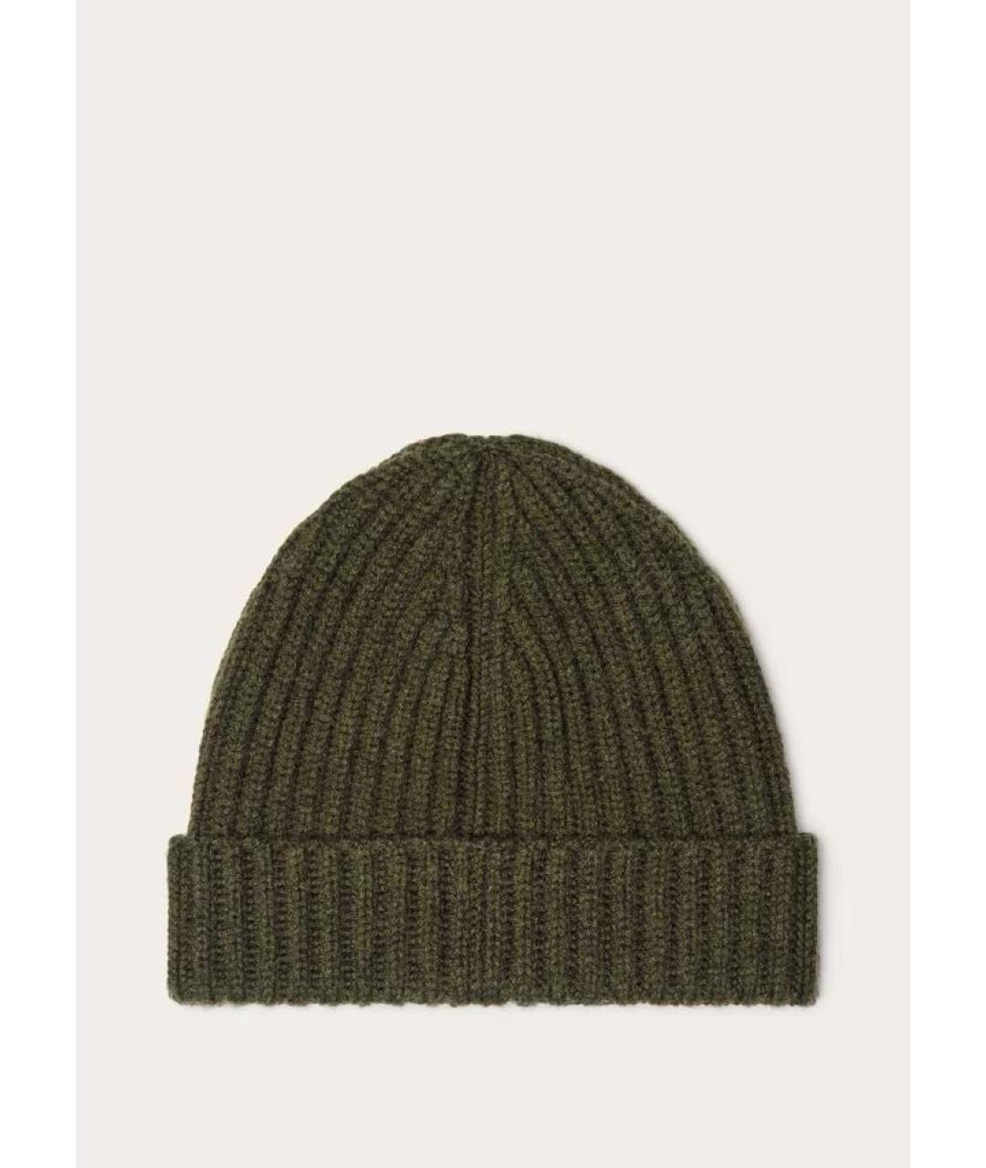 LORO PIANA Зеленая кашемировая шапка, фото 2