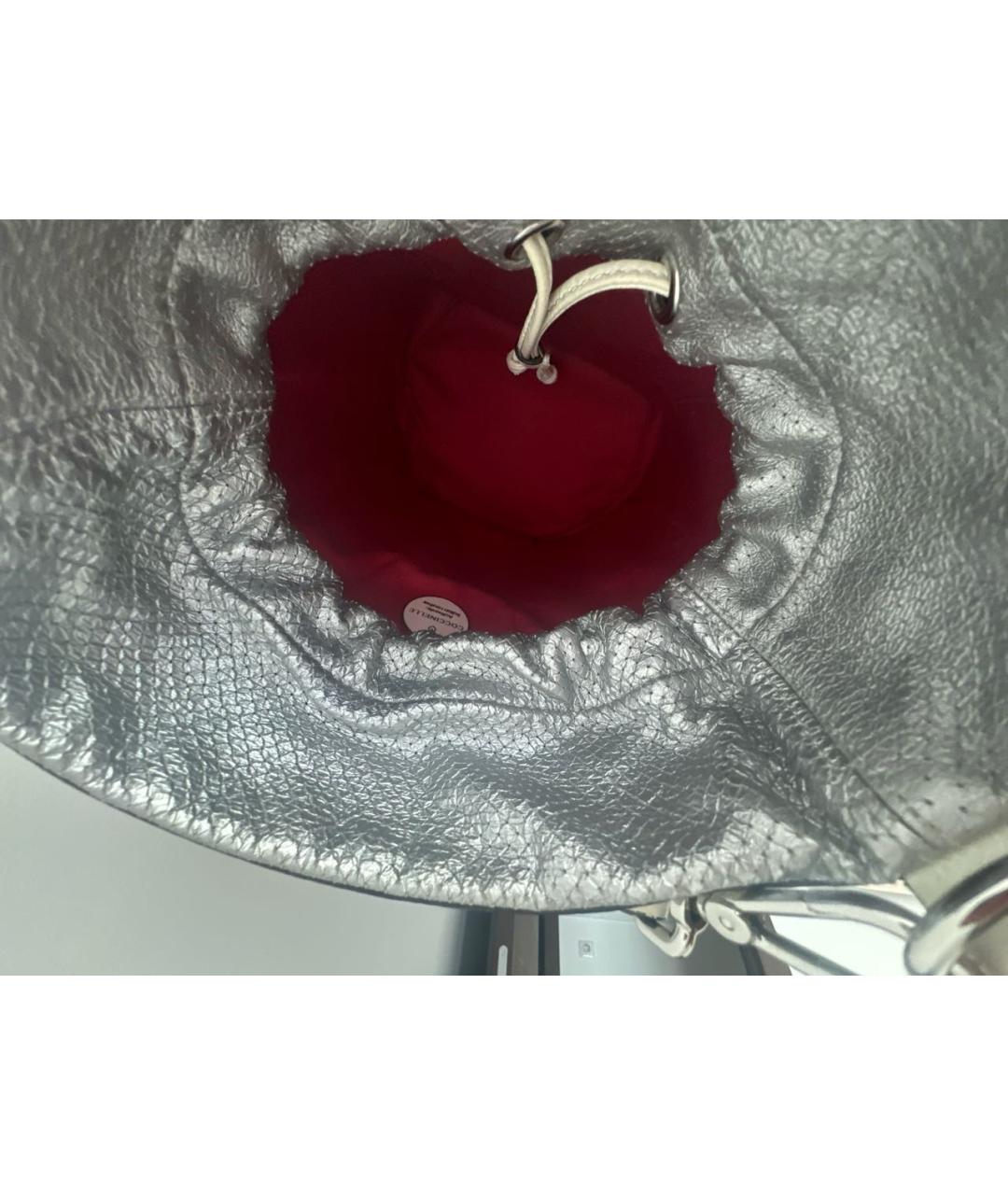 COCCINELLE Белая кожаная сумка тоут, фото 4